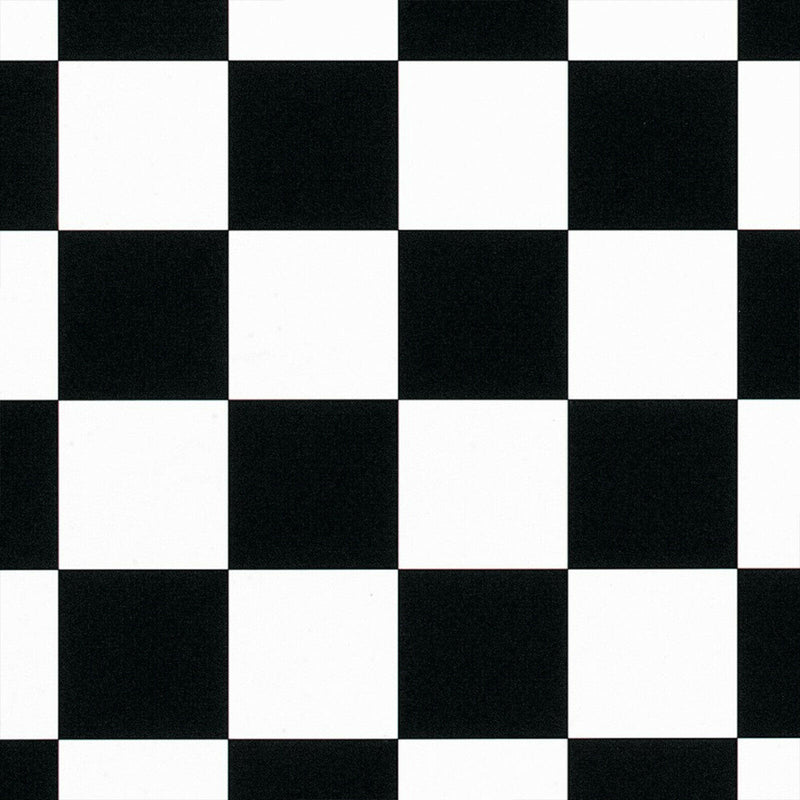 Black & White Chequered Tile Style Candy Vinyl Flooring