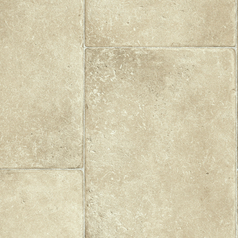 Cream Aged Stone Tile Style Primo Vinyl Flooring