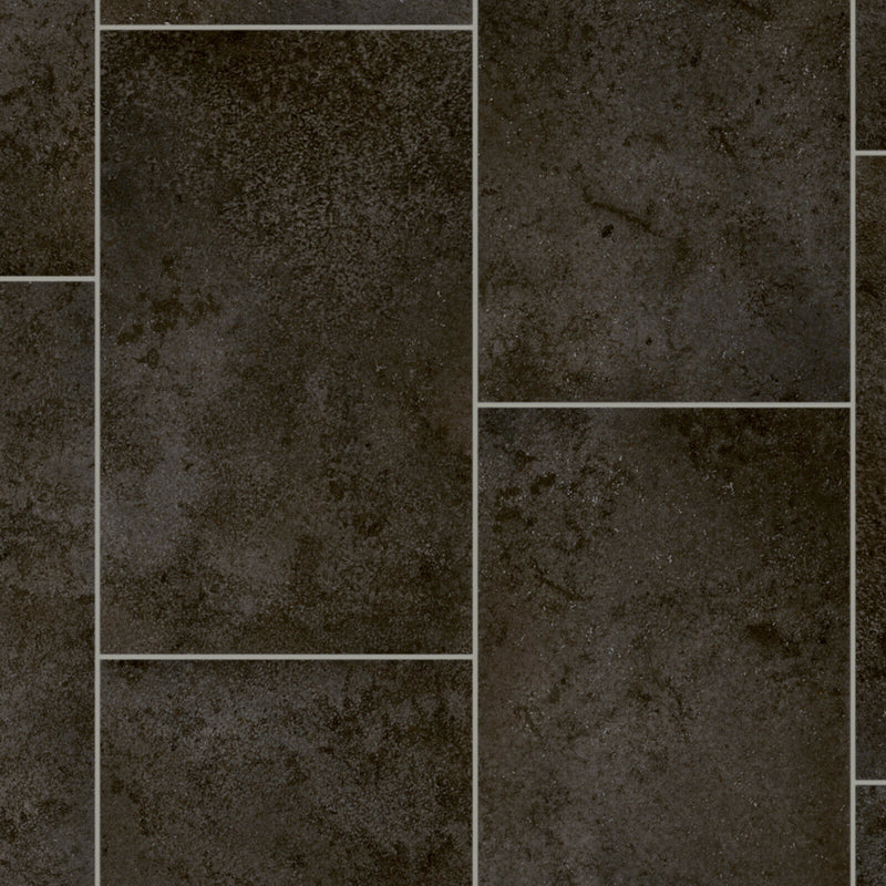 Dark Grey Stone Tile Style Primo Vinyl Flooring