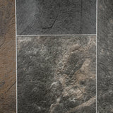 Dark Stone Tile Style Ravenna Vinyl Flooring