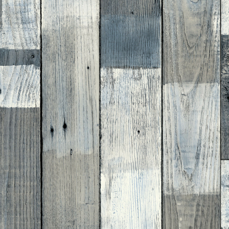 Grey, Blue & White Reclaimed Wood Plank Style Primo Vinyl Flooring