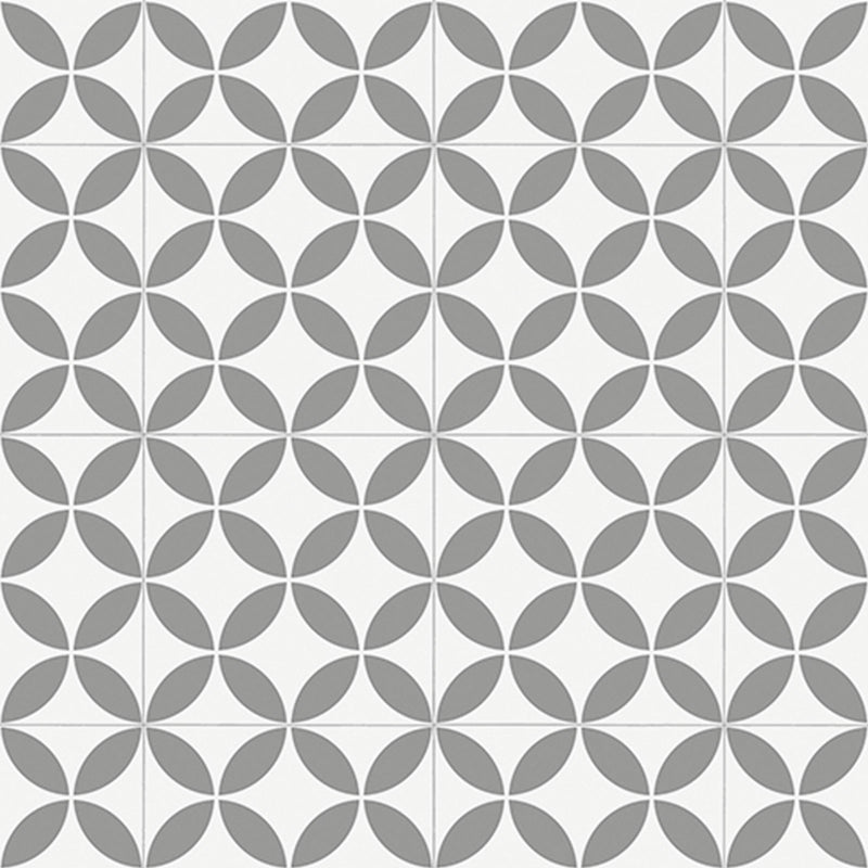 Grey Retro Victorian Tile Pattern Primo Vinyl Flooring - Far