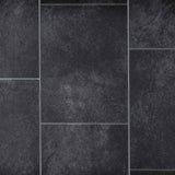 Grey Stone Tile Style Vinyl Flooring - Far