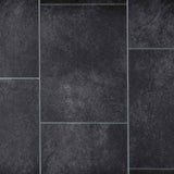 Grey Stone Tile Style Vinyl Flooring - Far
