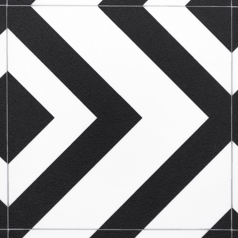 Black Diamond Modern Pattern Pattern Primo Vinyl Flooring - Close