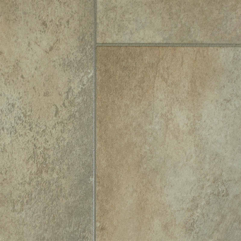 Beige Stone Tile Style Vinyl Flooring - Close