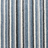 Blue Stripes Soft Supreme Felt Back Saxony Carpet