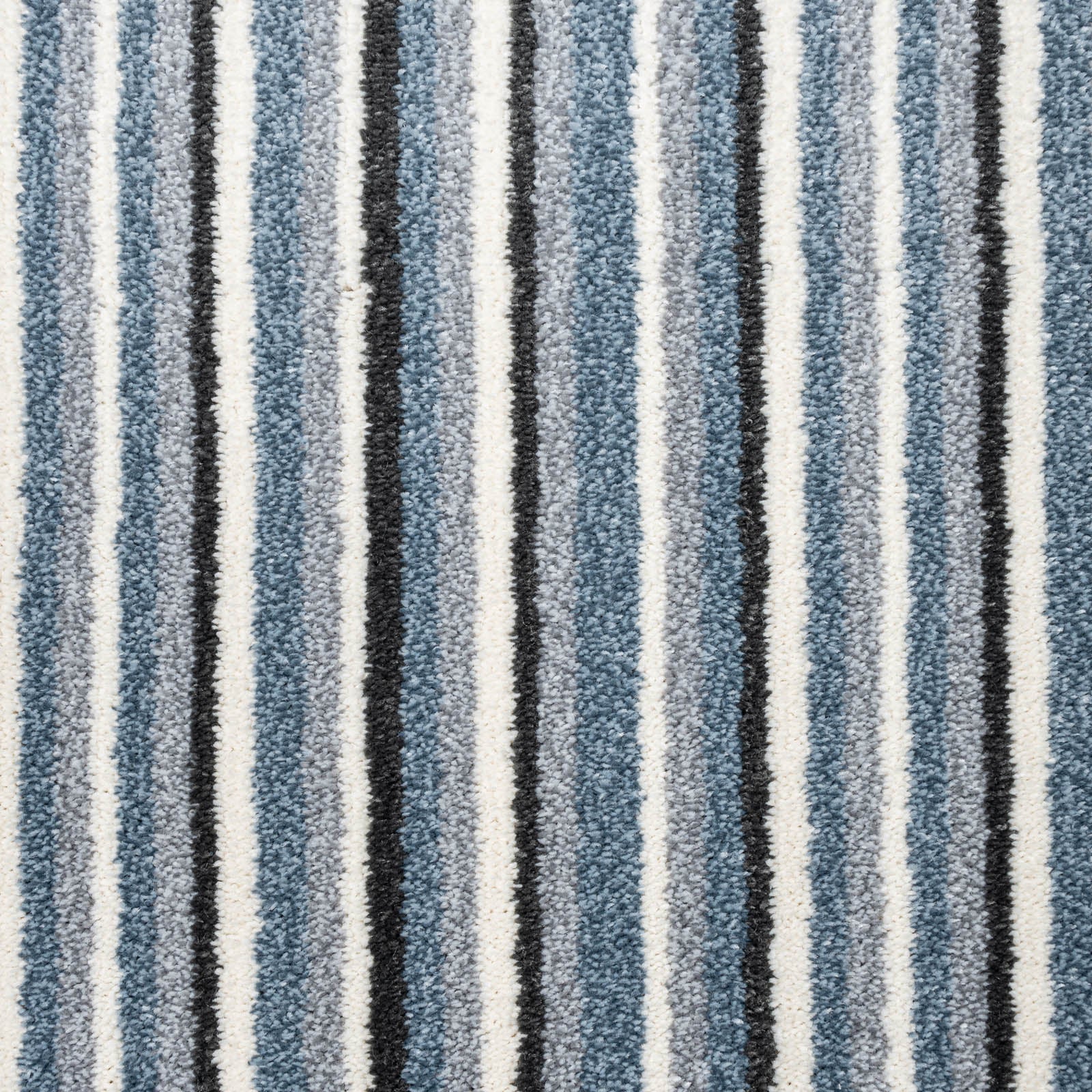 Blue Stripes Soft Supreme Action Back Saxony Carpet