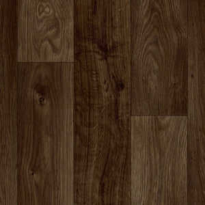 Dark Brown Oak Wood Plank Primo Vinyl Flooring - Far