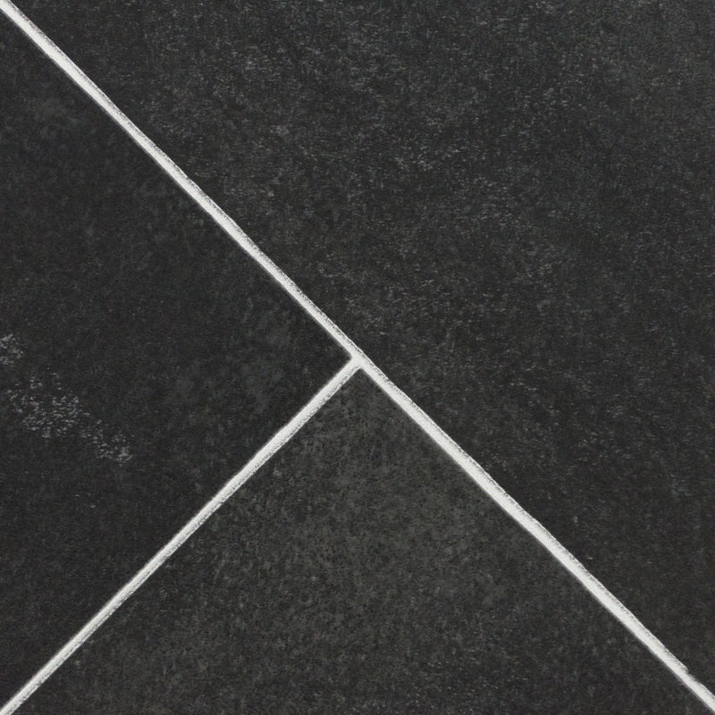 Dark Grey Herringbone Tile Primo Vinyl Flooring - Close