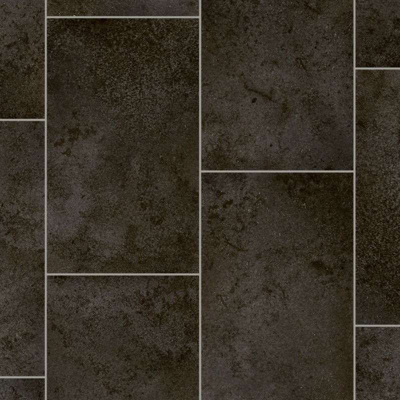 Dark Grey Stone Tile Style Primo Vinyl Flooring