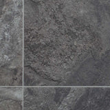 Dark Stone Tile Style Vinyl Flooring - Close