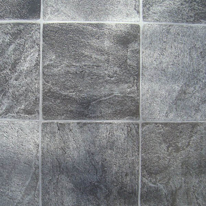 Granite Alu Black Authentic 261 Tile Vinyl Flooring - Far