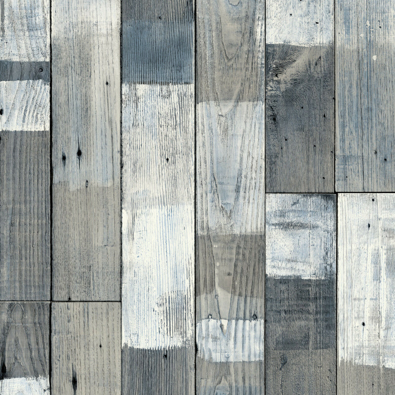 Grey, Blue & White Reclaimed Wood Plank Style Primo Vinyl Flooring