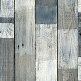 Grey, Blue & White Reclaimed Wood Plank Style Primo Vinyl Flooring