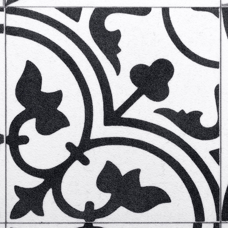 Grey Classic Modern Tile Pattern Primo Vinyl Flooring - Close