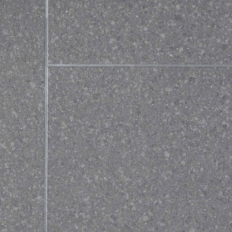 Grey Granite Tile Style Vinyl Flooring - Close