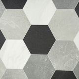 Grey Hexagon Tile Style Ravenna Vinyl Flooring