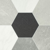 Grey Hexagon Tile Style Ravenna Vinyl Flooring
