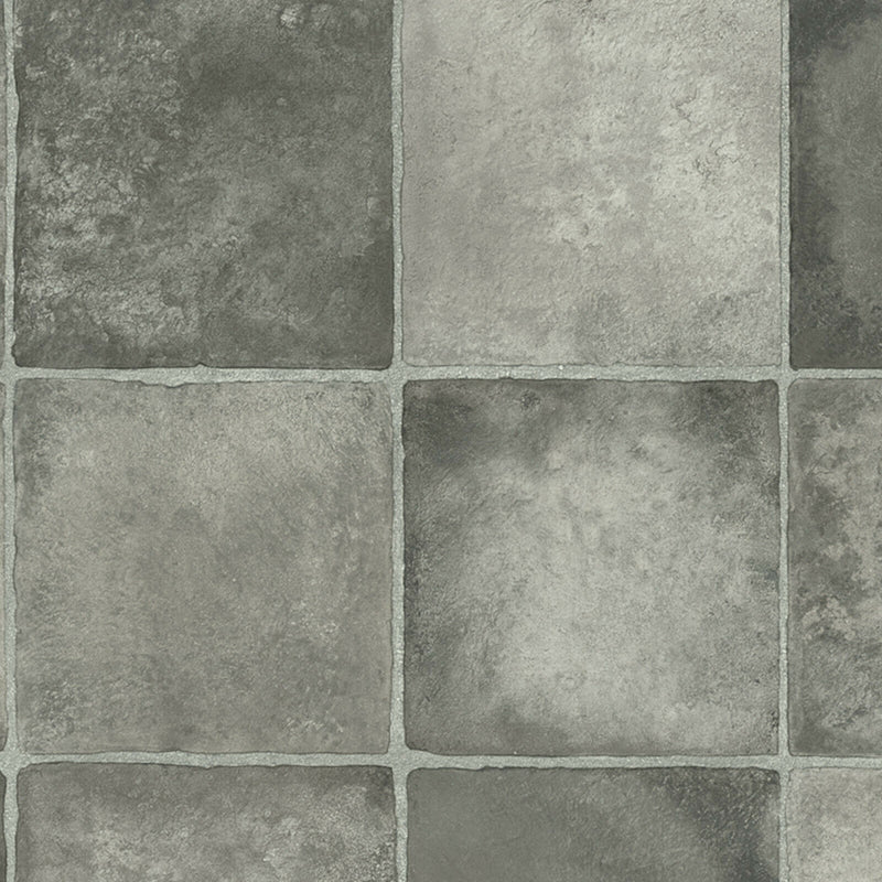 Grey Rustic Square Tile Style Primo Vinyl Flooring