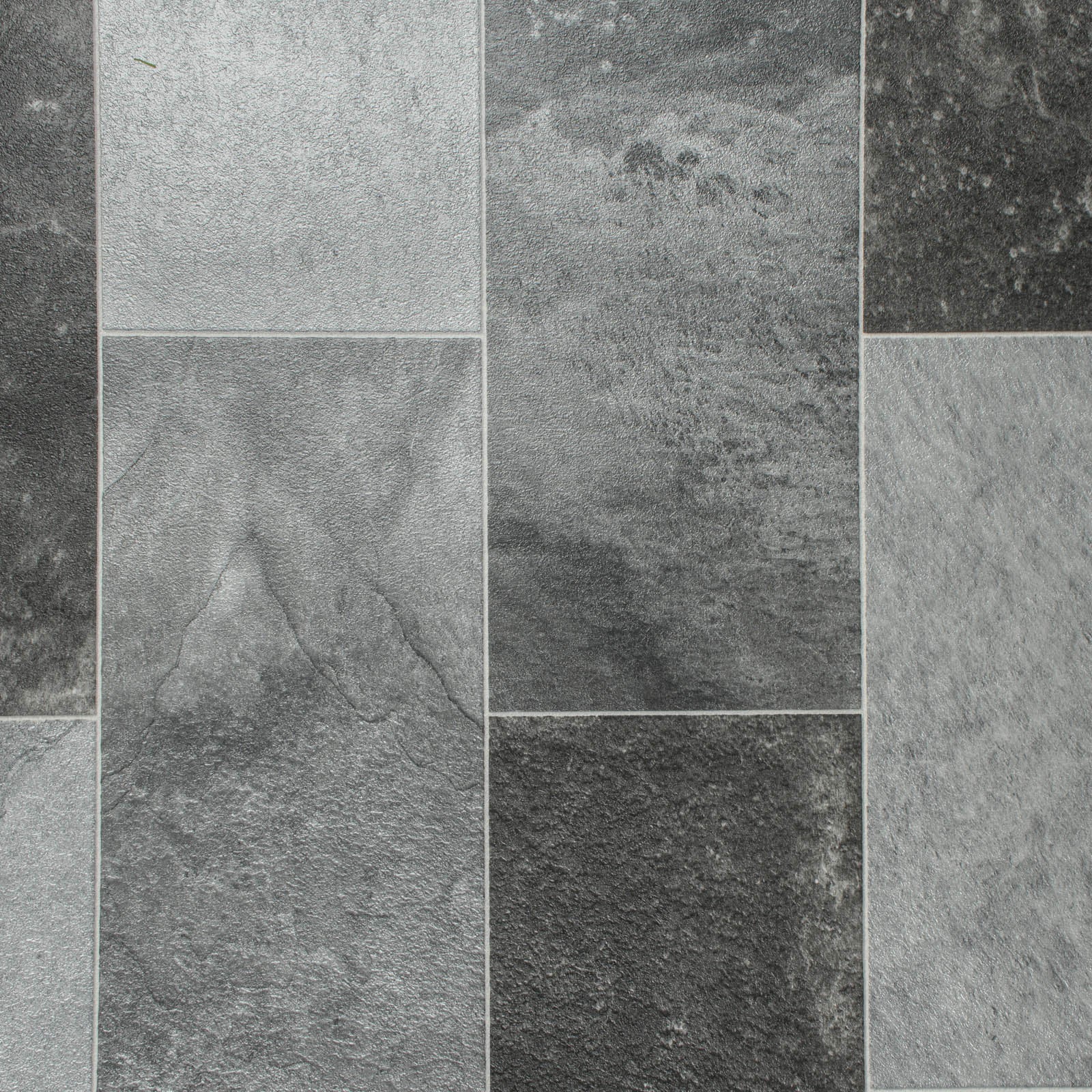 Grey Stone Tile Style Ravenna Vinyl Flooring