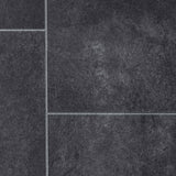 Grey Stone Tile Style Vinyl Flooring - Close