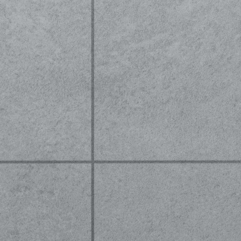 Light Grey Tile Style Vinyl Flooring - Close