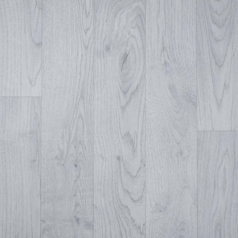Light Grey Wood Style Vinyl Flooring - Far