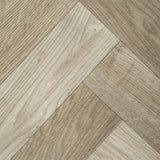 Mixed Wood Parquet Style Vintage Herringbone Vinyl Flooring