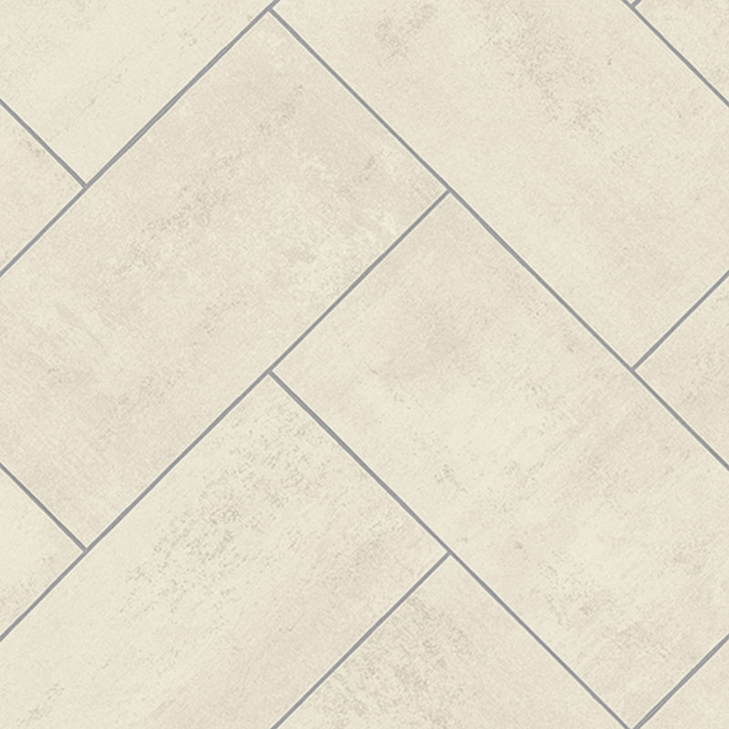 Pale Herringbone Diagonal Tile Primo Vinyl Flooring - Far
