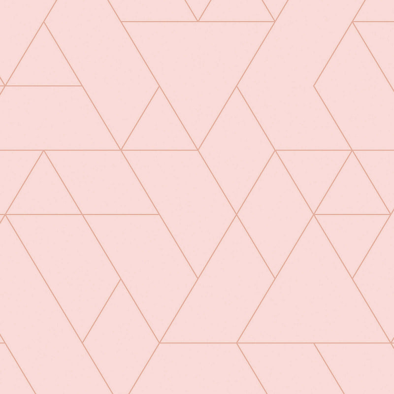 Pink Geometric Tile Style Candy Vinyl Flooring