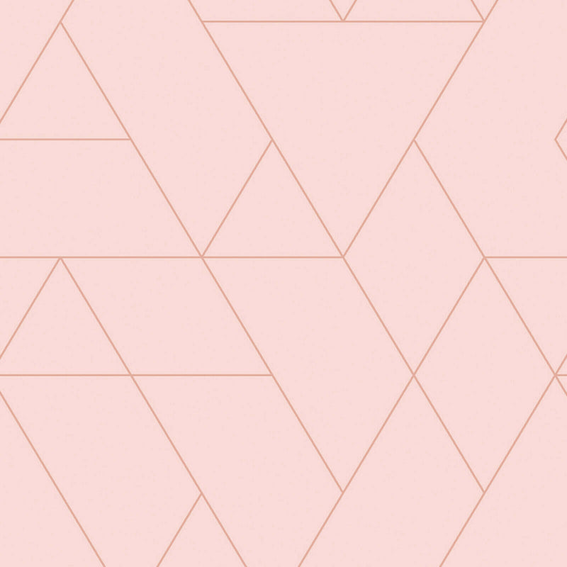Pink Geometric Tile Style Candy Vinyl Flooring