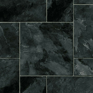 Random Black Slate Tile Style Primo Vinyl Flooring