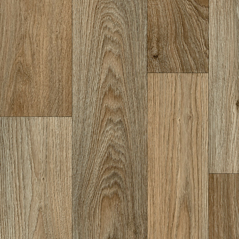 Random Sized Brown Wood Plank Style Primo Vinyl Flooring