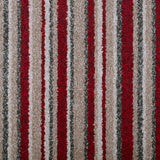 Red & Beige Striped Supreme Felt Back Saxony Carpet - Far