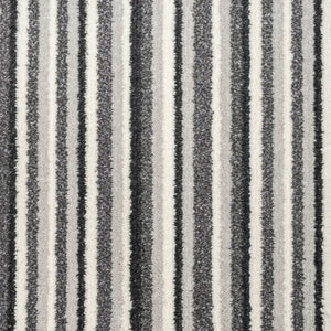 Rich Grey Stripes Soft Supreme Felt Back Saxony Carpet