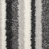 Rich Grey Stripes Soft Supreme Action Back Saxony Carpet