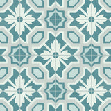 Soft Blue Floral Design Tile Style Candy Vinyl Flooring